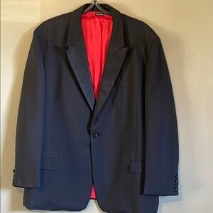 Chipp Classic Black Blazer with Red Lining Made in England 42R